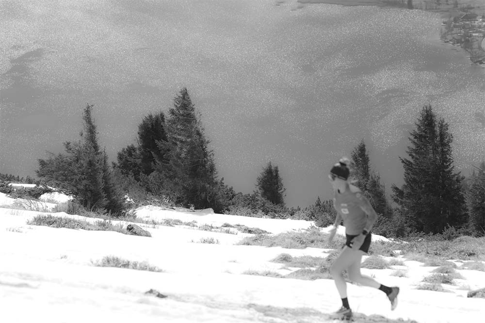 Läuferin auf den Schafberg